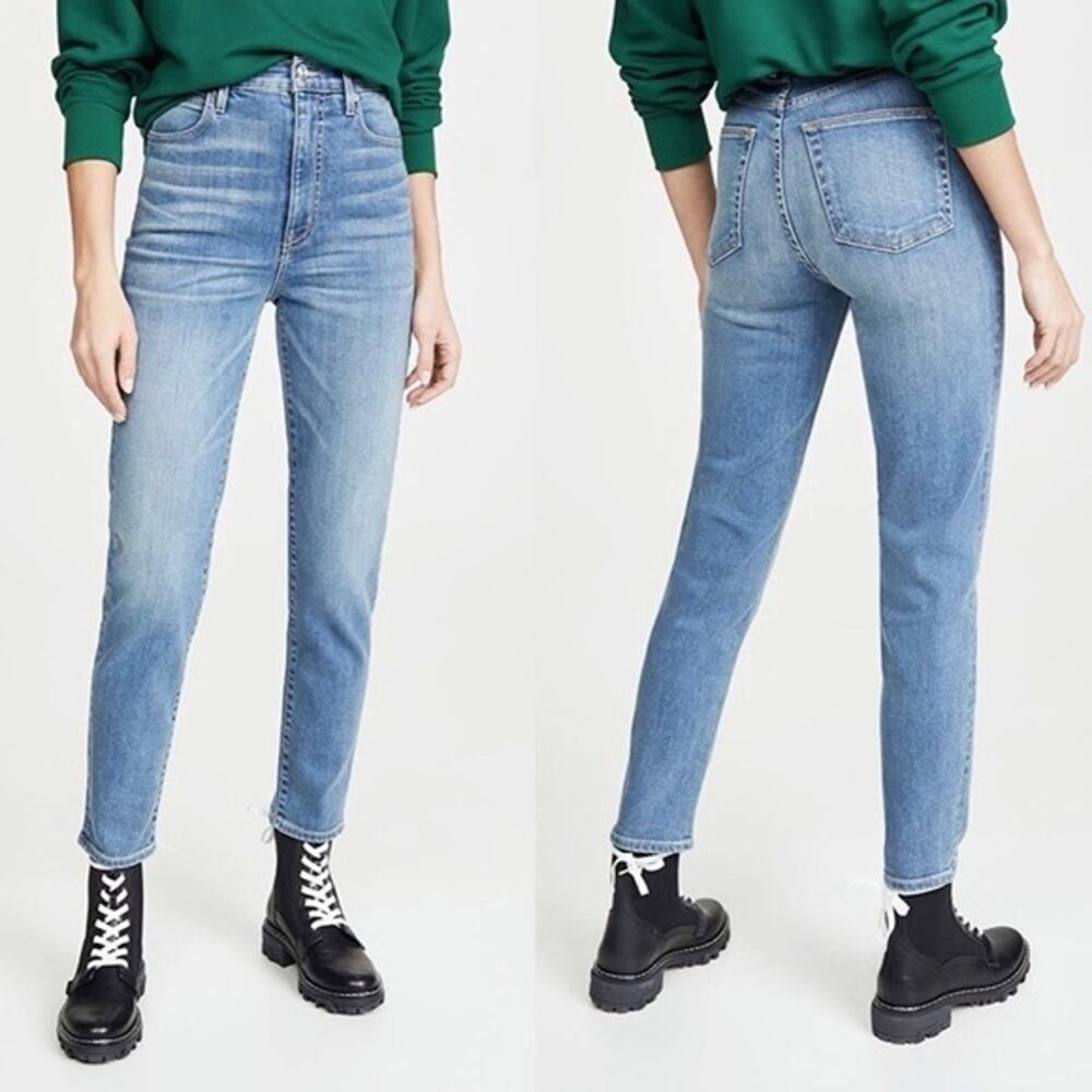 SLVRLAKE Beatnik Ankle Slim Straight Jeans in Blue Skies Wash Size 26, Well Worn